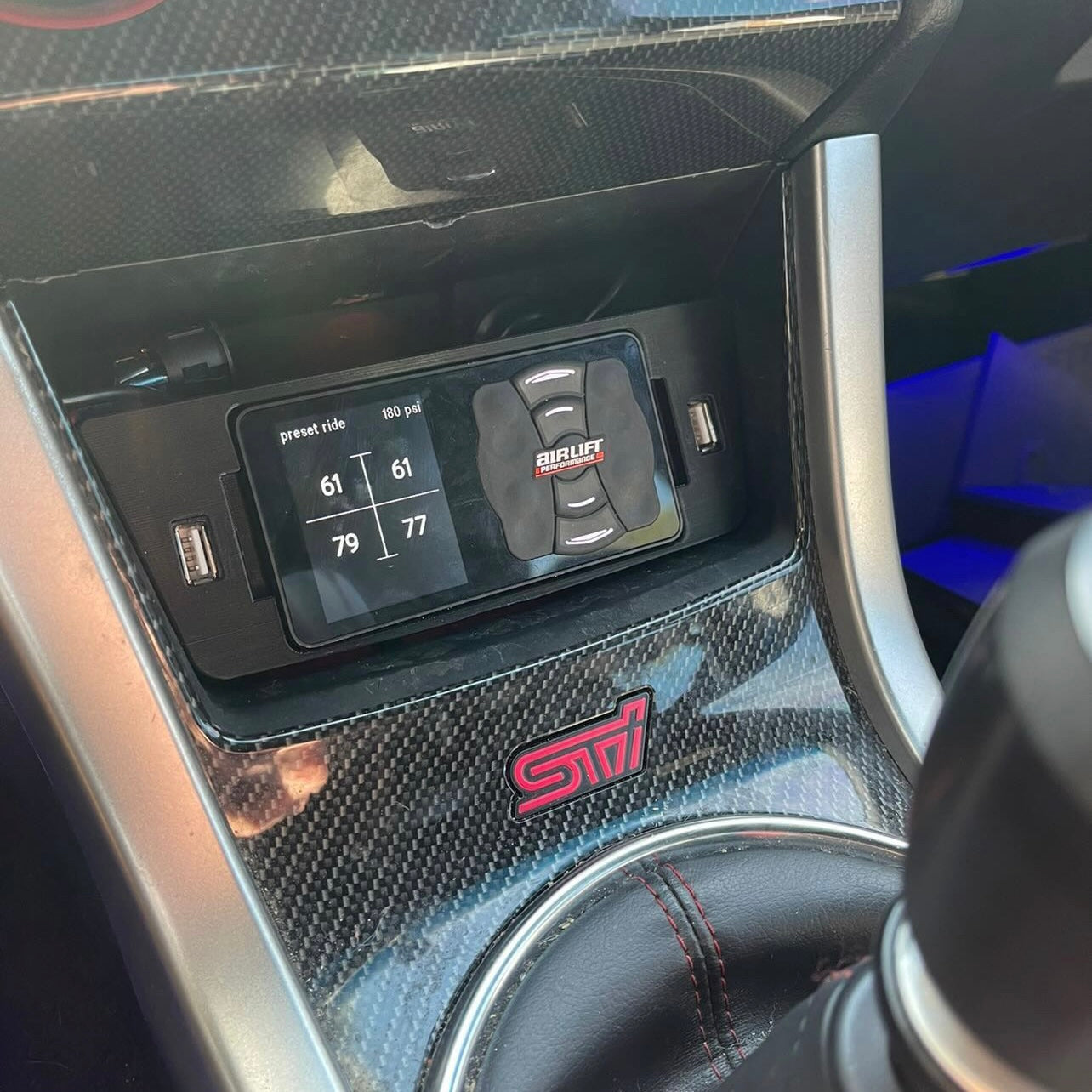 Airlift 3p/3h Lower Half Cubby Controller Mount (2015-2021 Subaru WRX/STi)