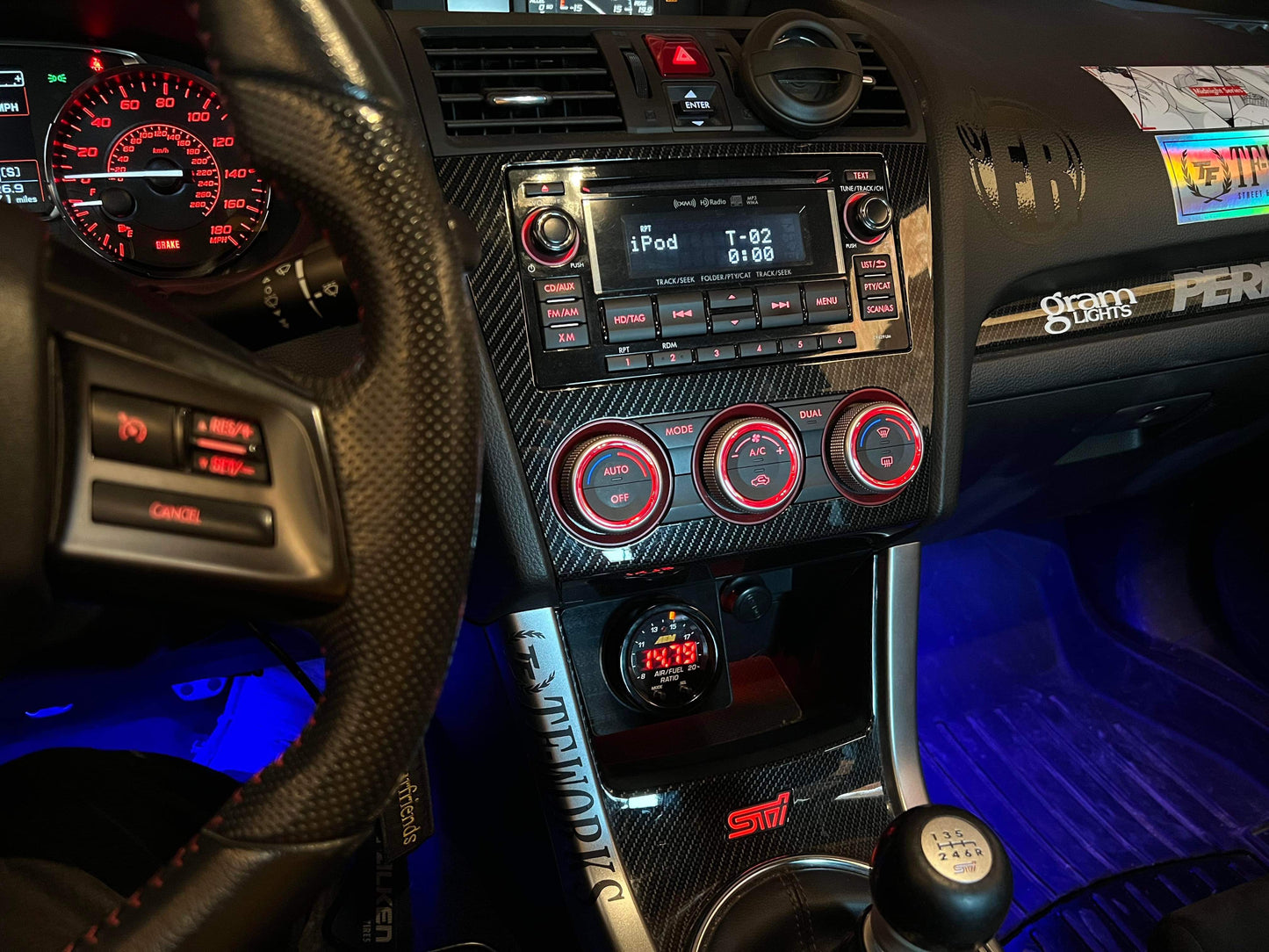 2015-2022 Subaru WRX/STi Single 52mm Cubby Gauge Pod